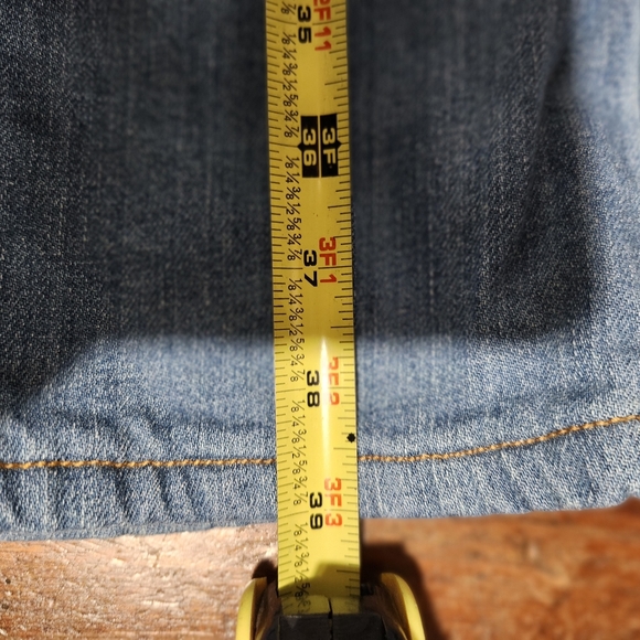 EDDIE BAUER Flannel Lined Jeans Womens boyfriend midrise straight size 10 - Picture 9 of 11